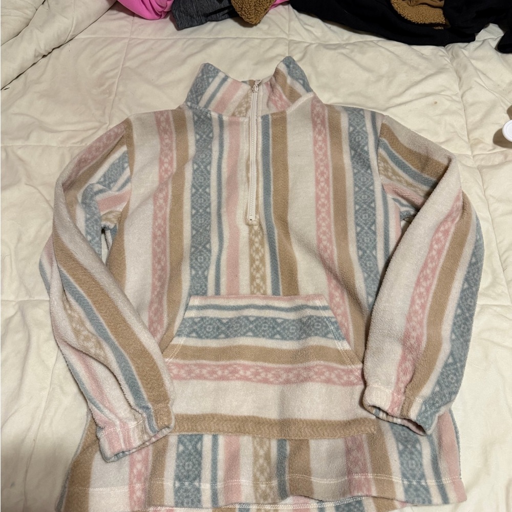 Wallflower Multicolor Striped Fleece Top